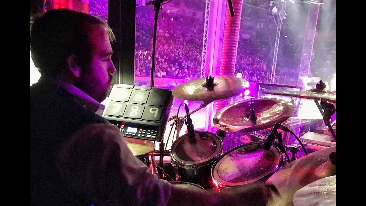 Ringling Bros Circus Xtreme Drummer Chaz A Chambers performing at Verizon Center in Washington D.C.