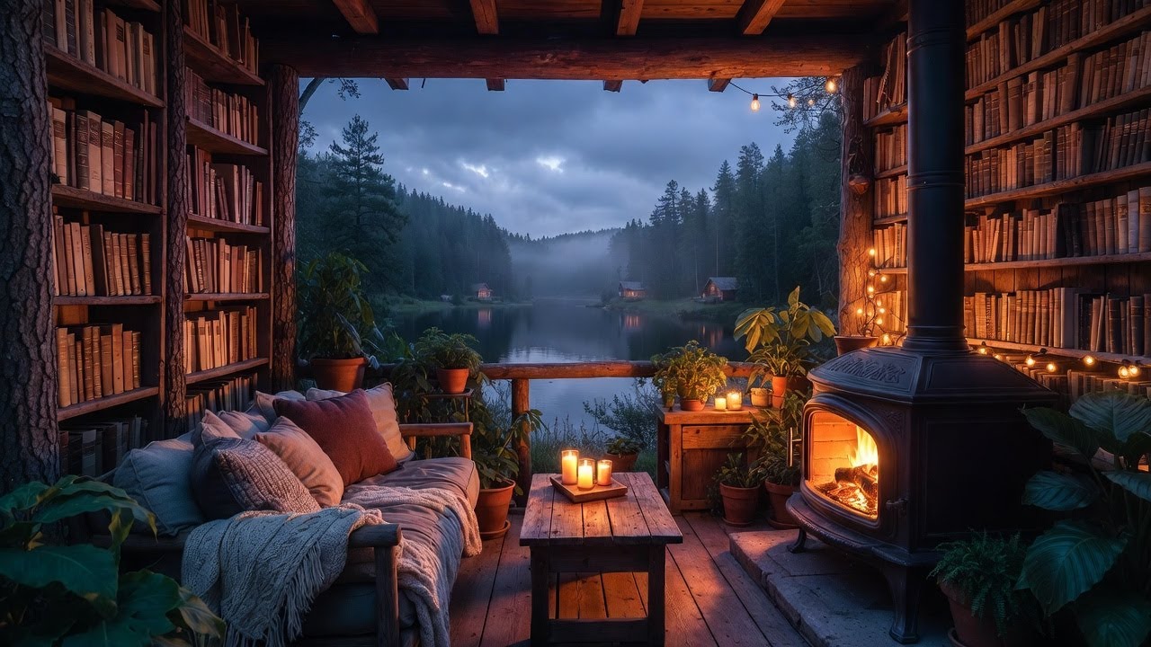 Rainy River Cafe ☔🌊 | Cozy Lo-Fi Beats & Rain Sounds