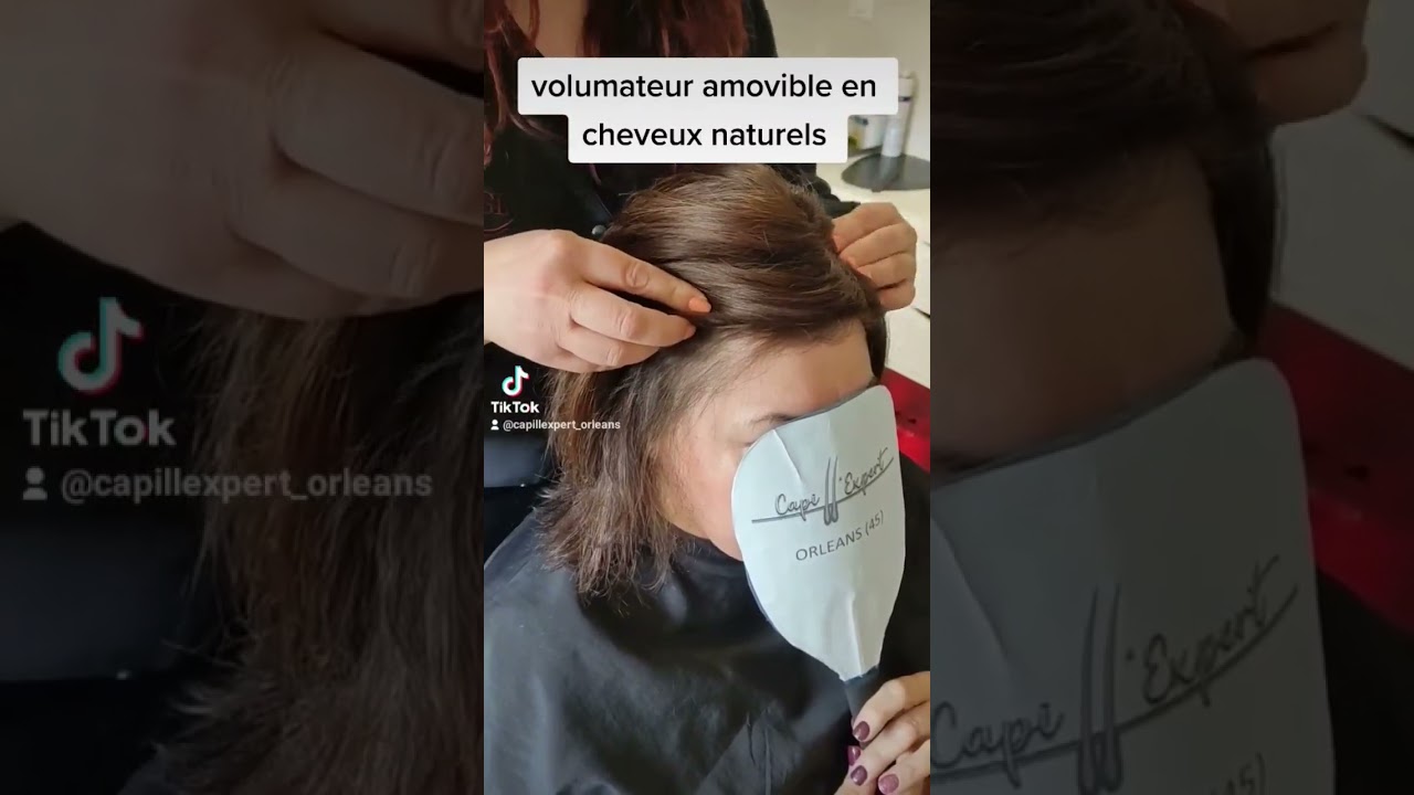Volumateur a clips en cheveux naturels #chutedecheveux #complementcapillaire #volumateur