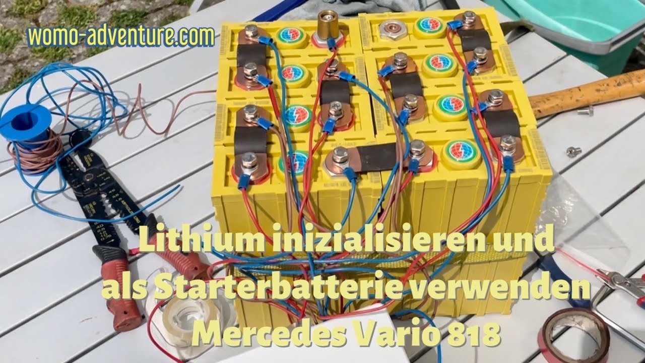Einbau Winston Lithium 40Ah in MB Vario als Starterbatterie