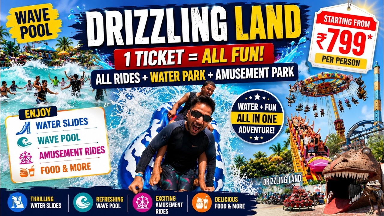 drizzling land  | drizzling land water park ghaziabad ticket price |delhi ncr best water park