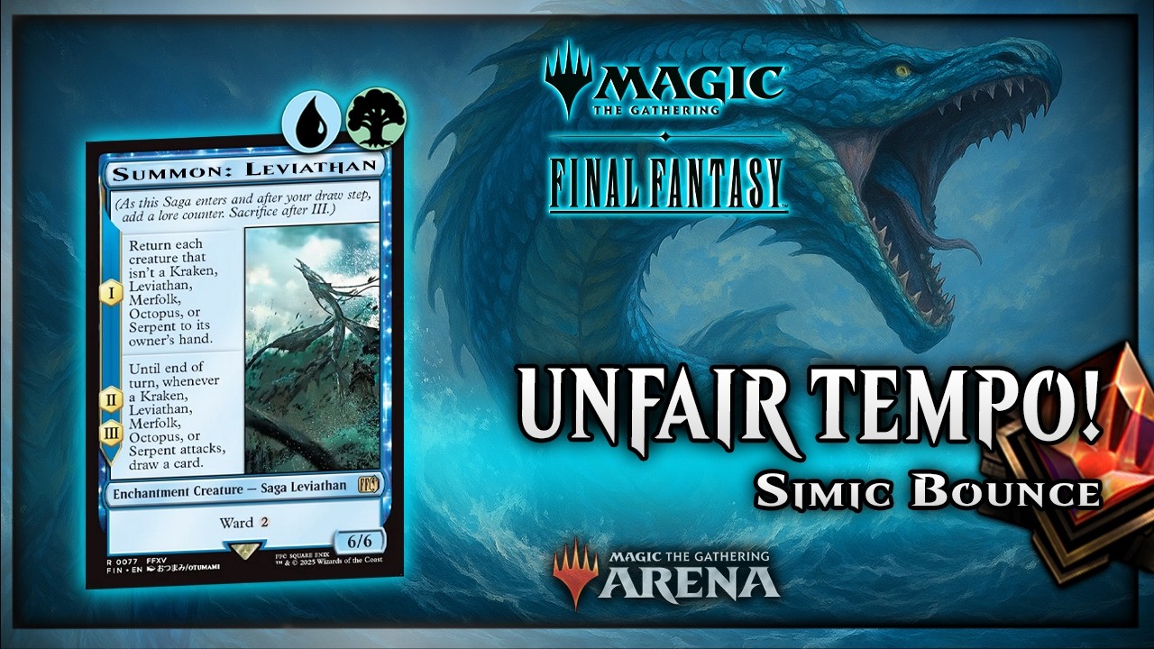 WE HAVEN'T LOST A GAME YET.. Simic BOUNCE with Summon: Leviathan is INSANE | Final Fantasy MTG Arena
