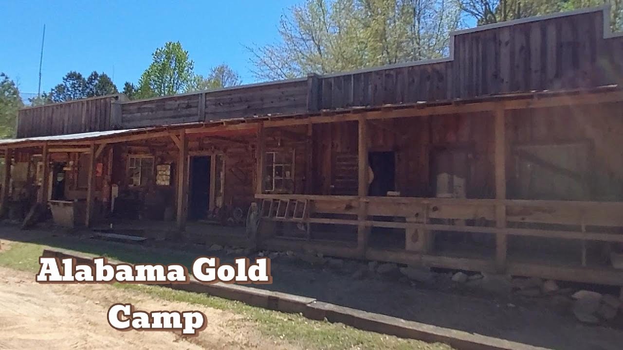 Gold panning at Alabama gold camp