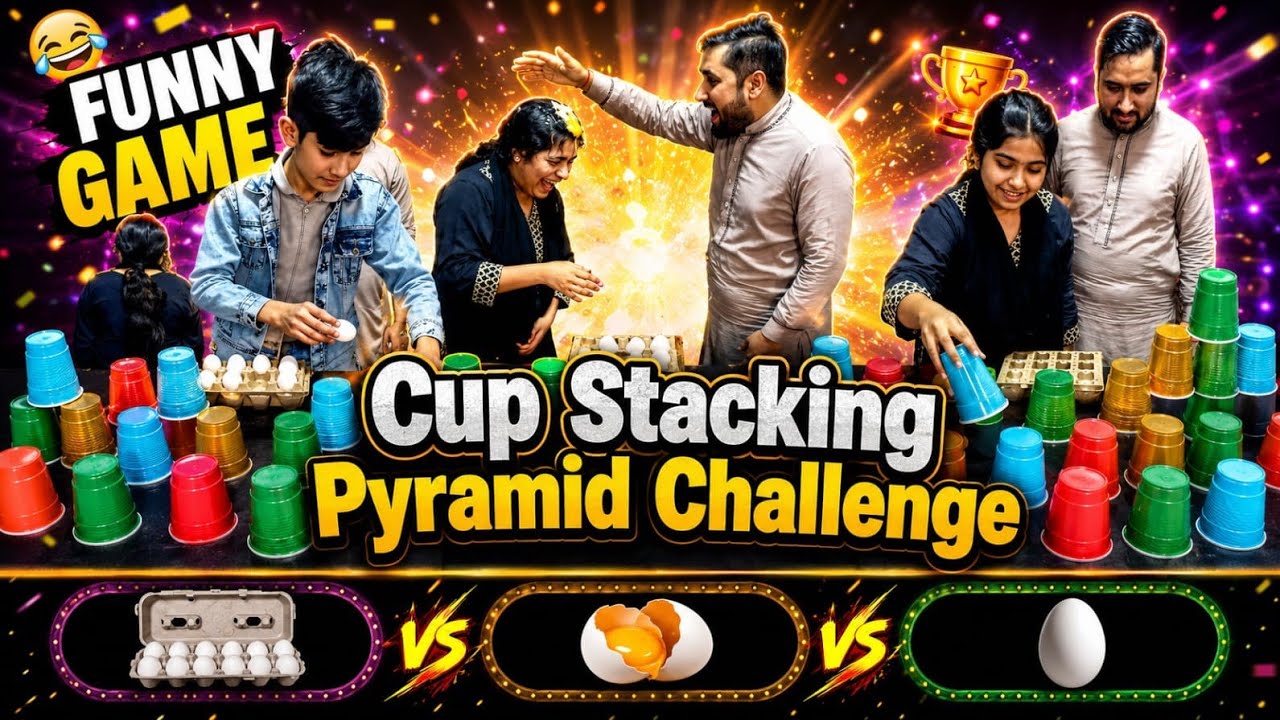 Egg Exploding Roulette - - Don't pick the Wrong Cup 🤣 #challenge game #cupgame #fatherdaughter