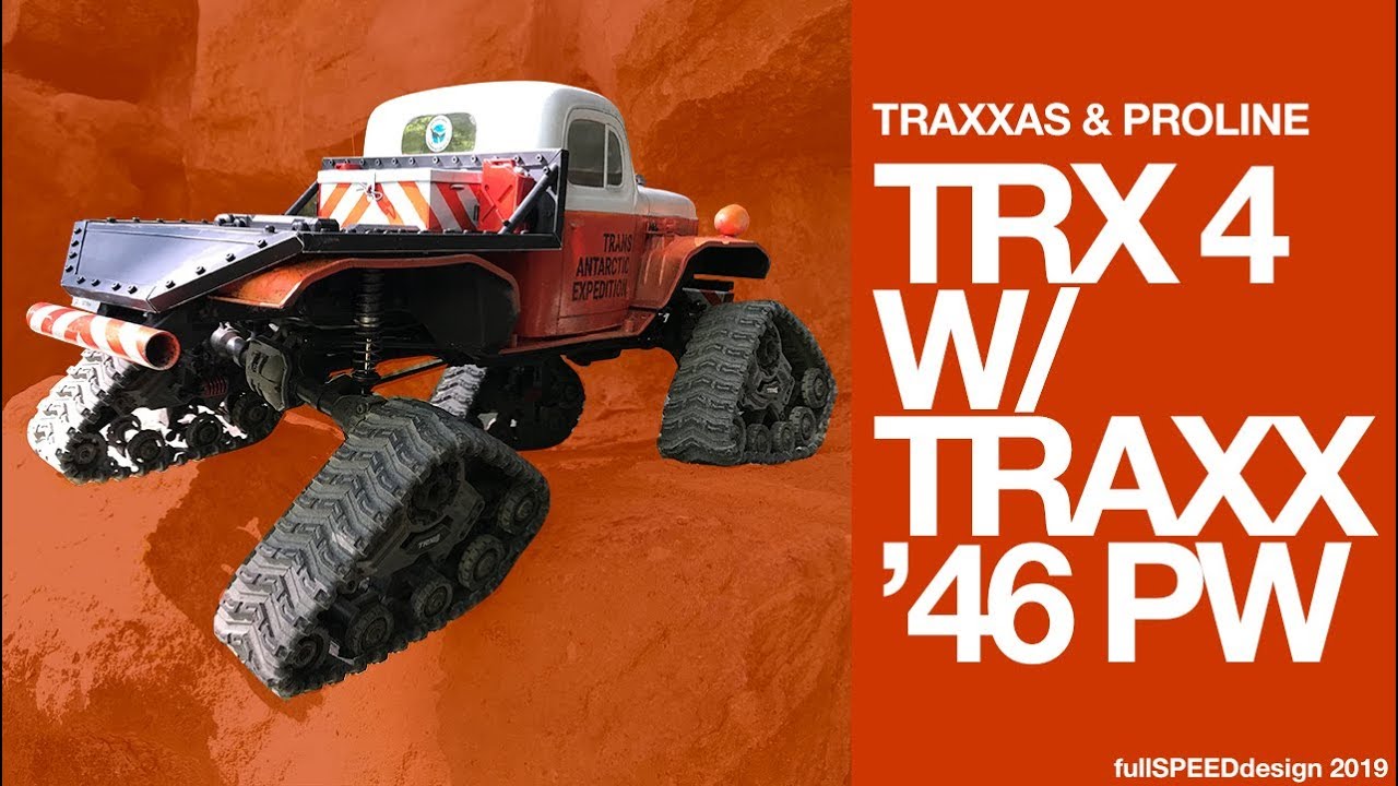 Traxxas TRX 4 (82016-4) equipped with Traxx tracks (8880) and Proline 1946 Powerwagon body