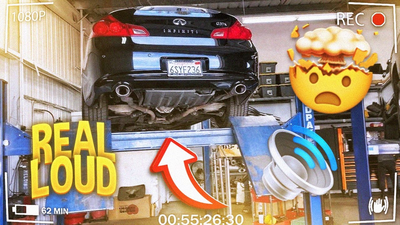I DID A MUFFLER AND RESONATOR DELETE ON MY INFINITI G37X! *EXTREMELY LOUD*