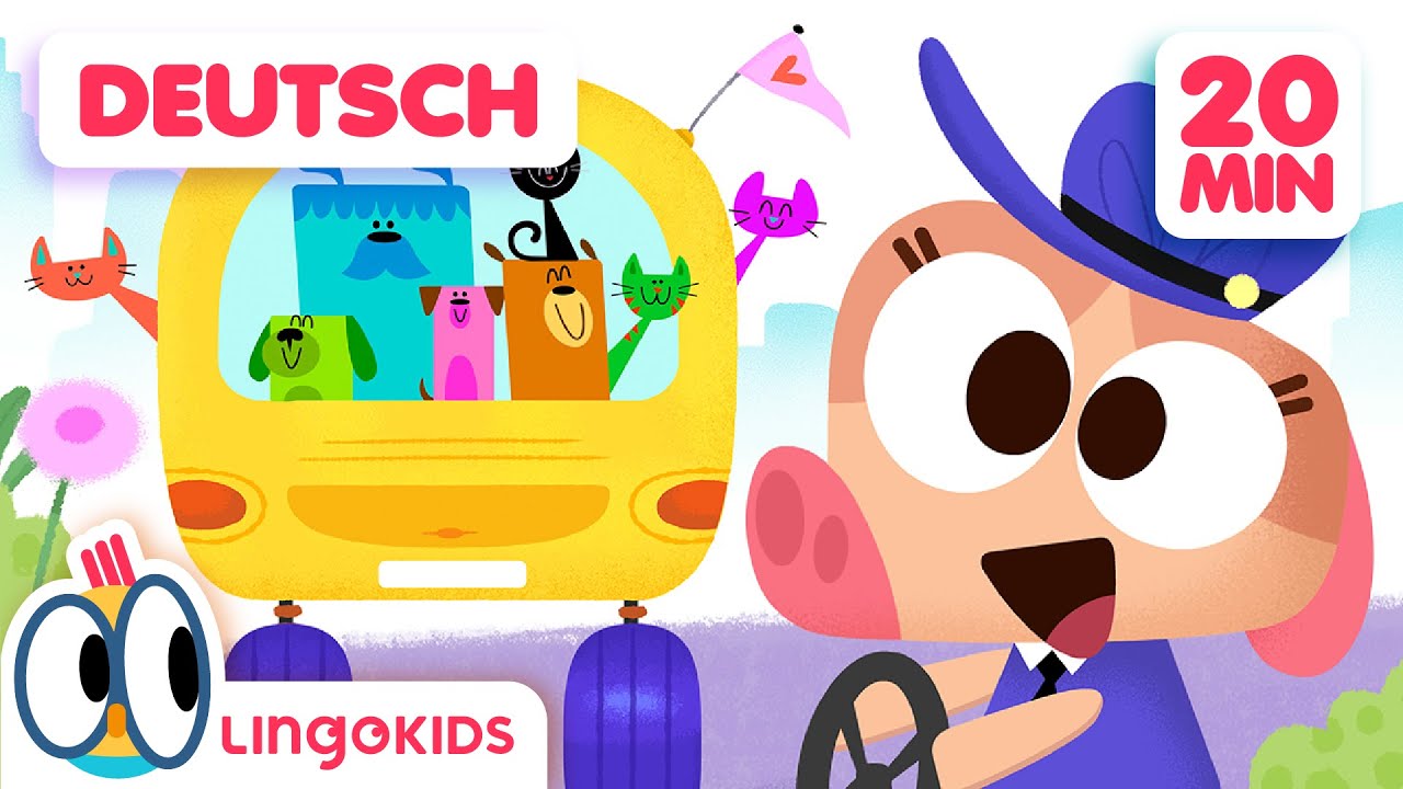 Die Räder am Bus drehen sich! 🚌 Lingokids Musik