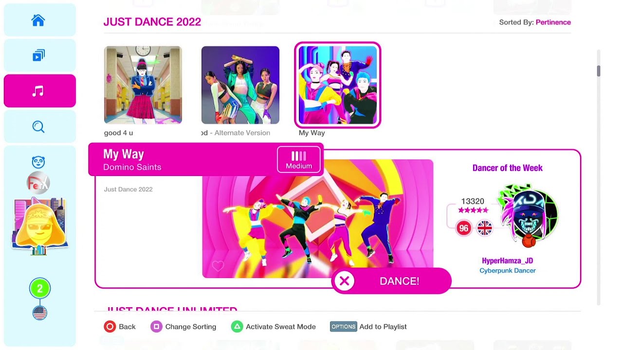Just Dance 2022 - Just Dance Unlimited FULL Song List + Base Game [2021.11.14] [PS4]