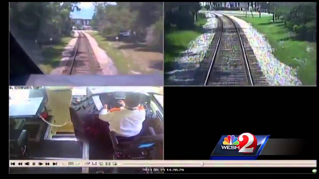 Raw video: SunRail train crashes into car