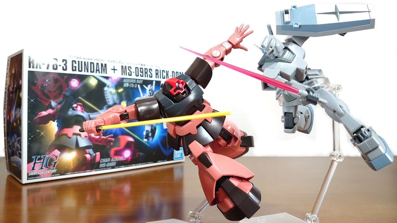 （小説版G3ガンダムとシャア専用リックドムがセットに！マーキングシールも付属！）HGUC 1/144 G3ガンダム + シャア専用 リック・ドム　レビュー