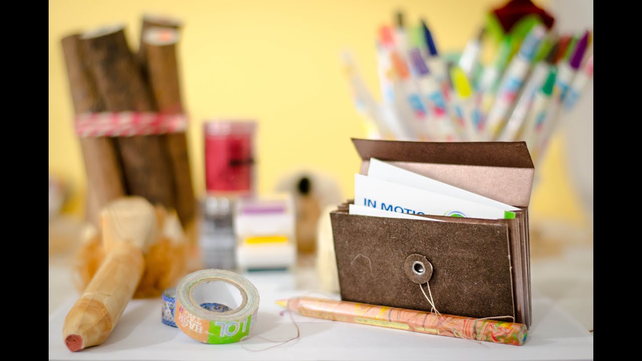 Tutorial: cómo hacer un tarjetero de carton / card holder DIY