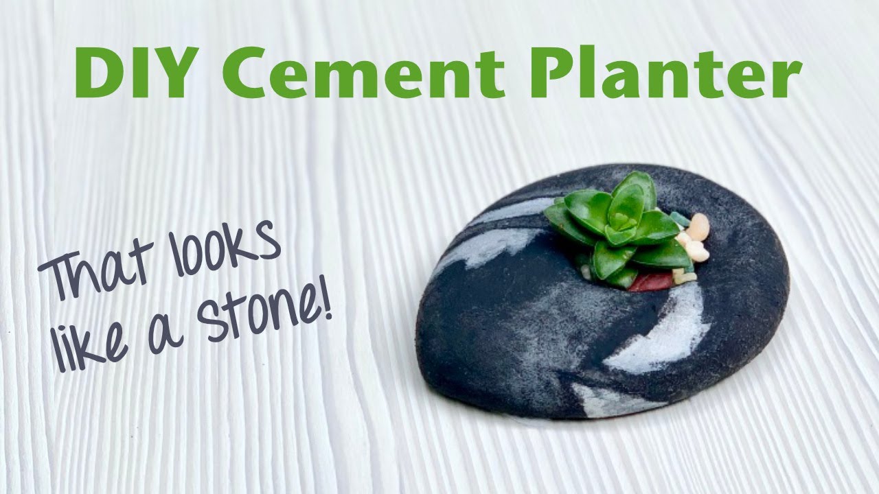 DIY Fake Stone Planter From Cement