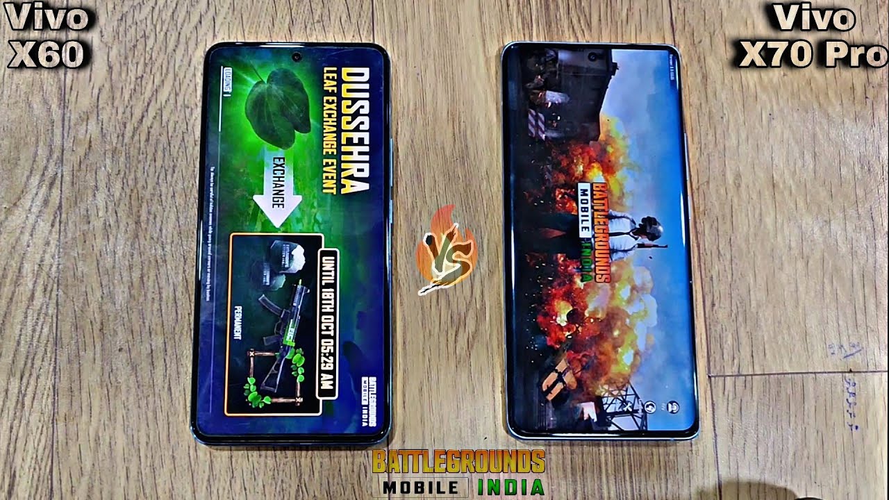 Vivo X60 vs Vivo X70 Pro BGMI {PUBG} Graphics Test Comparison🔥Gaming Test🔥