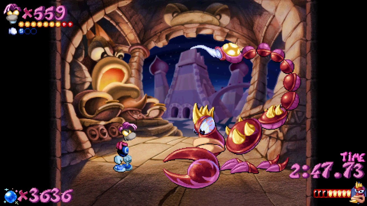 Rayman Redemption | Single Level: Mr Skops' Stalactites | Any% in 4:09.05