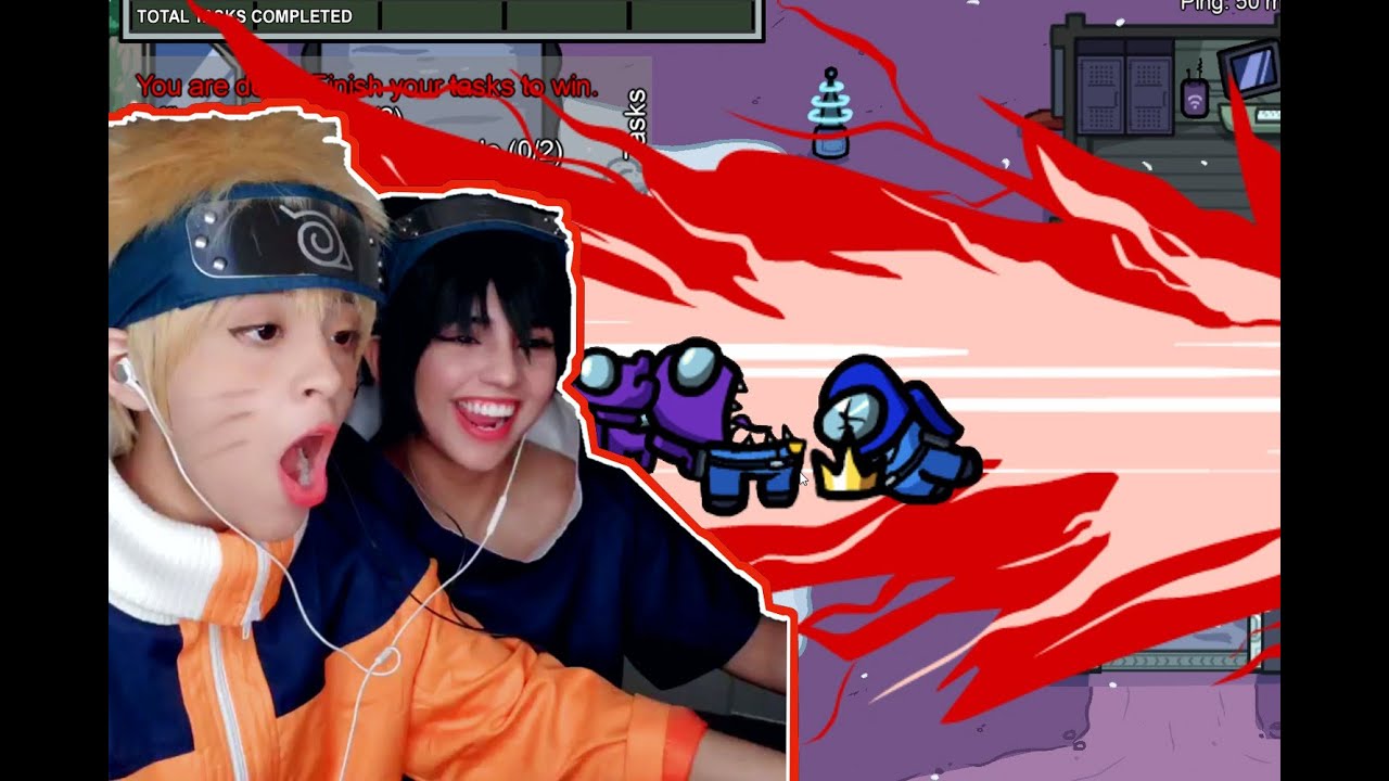 Naruto/Sasuke Cosplay - Let's Play Among Us (Español)