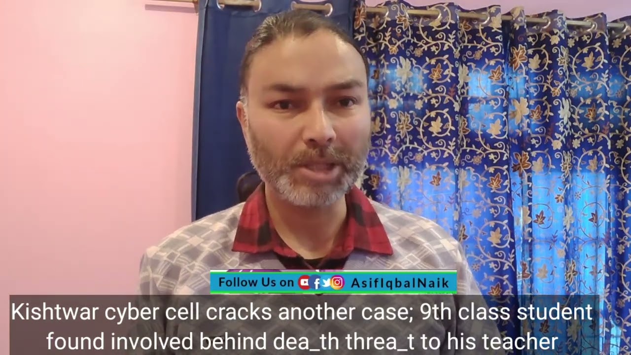 Kishtwar cyber cell cracks another case; 9th class student found involved dea_th threa_t to teacher