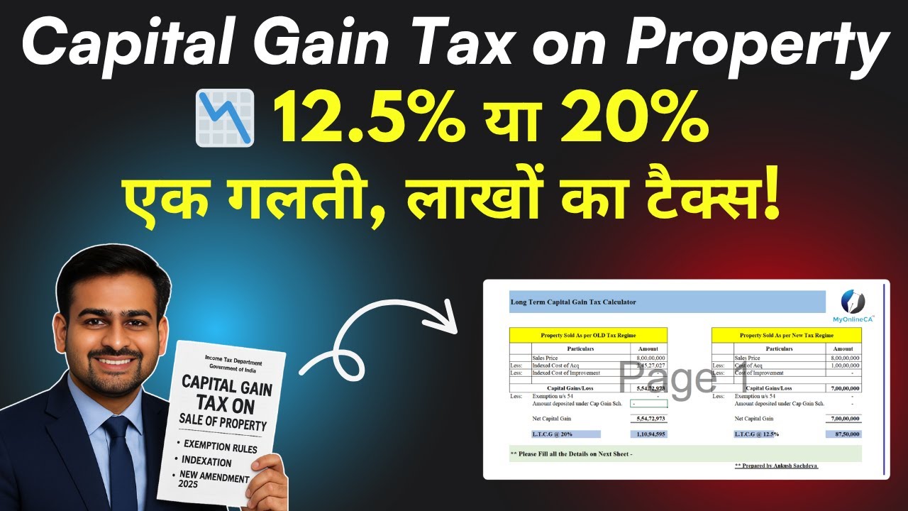 Capital Gain Tax on Property Sale | Capital Gains on Sale of Property 2025 | Long Term Capital Gain