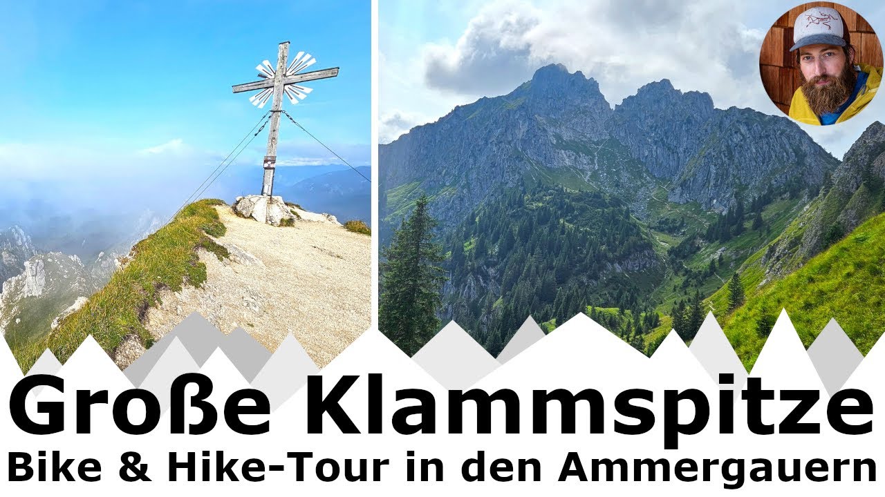 Gro&szlig;e Klammspitze | Alternative Bike & Hike-Tour in den Ammergauer Alpen | S0 sowie T4 und I (UIAA)