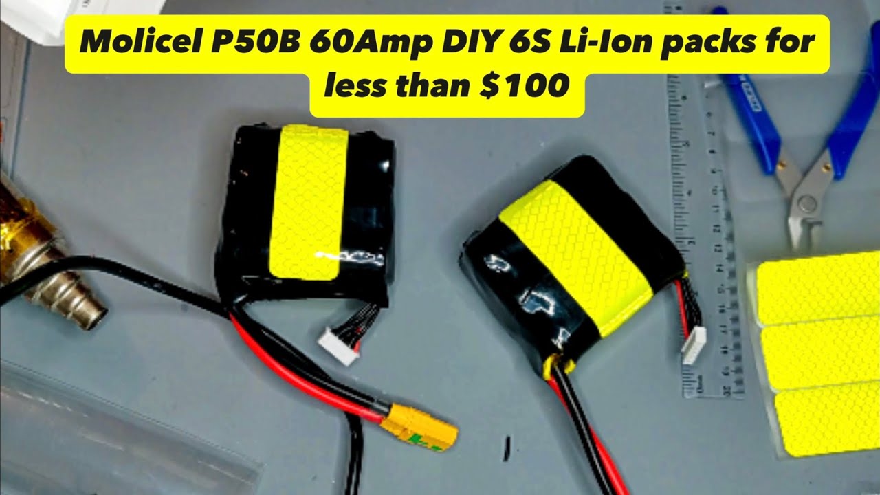 Molicel P50B 4.8mAh 60 AMP continuous - Most powerful Li Ion Battery Packs for FPV DIY