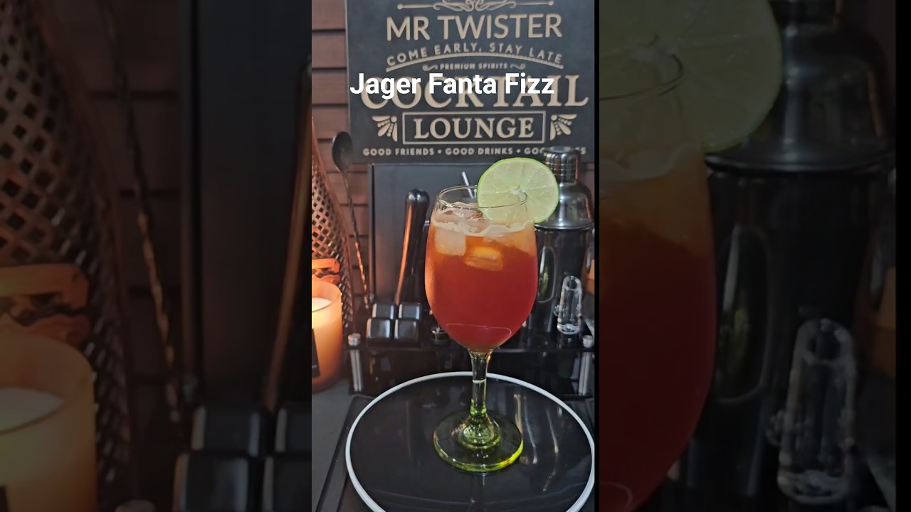 Jager Fanta Fizz 3-Ingredient Cocktail Jagermeister Fanta Grenadine -  Subscribe for more videos
