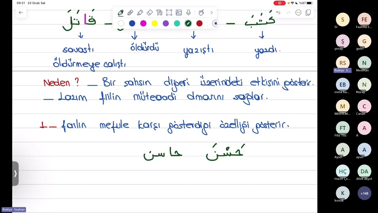 Orta seviye Muf’ale babı (16.ders)