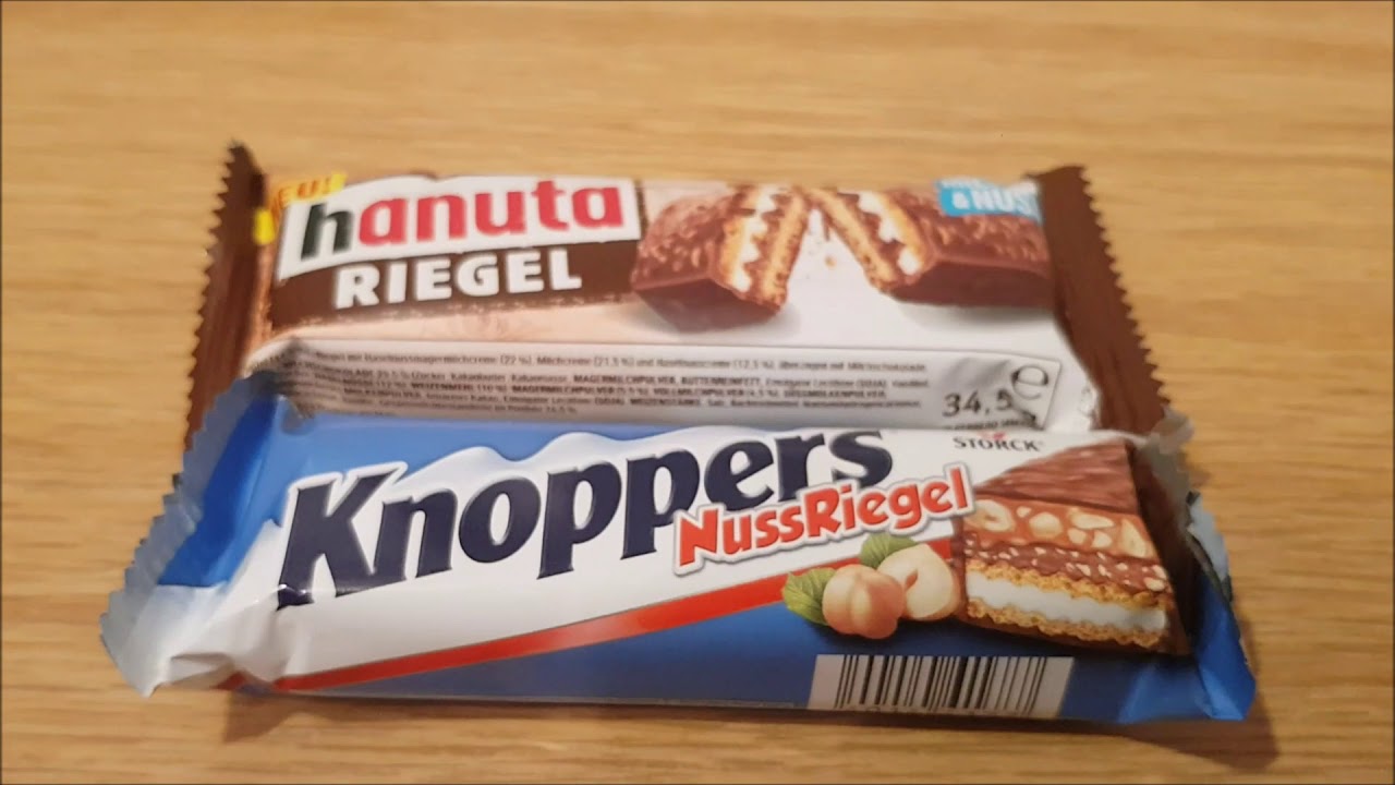 Knoppers Riegel vs Hanuta Riegel im Test