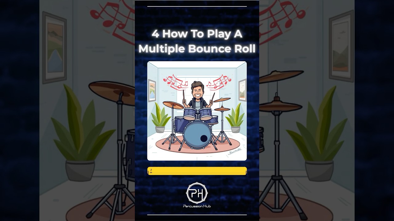 40 Drum Rudiments – Lesson 4 | Multiple Bounce Roll | Drum Shorts