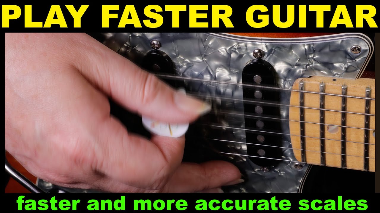 How to play faster guitar & more accurately.  How to hold your guitar and use a plectrum correctly