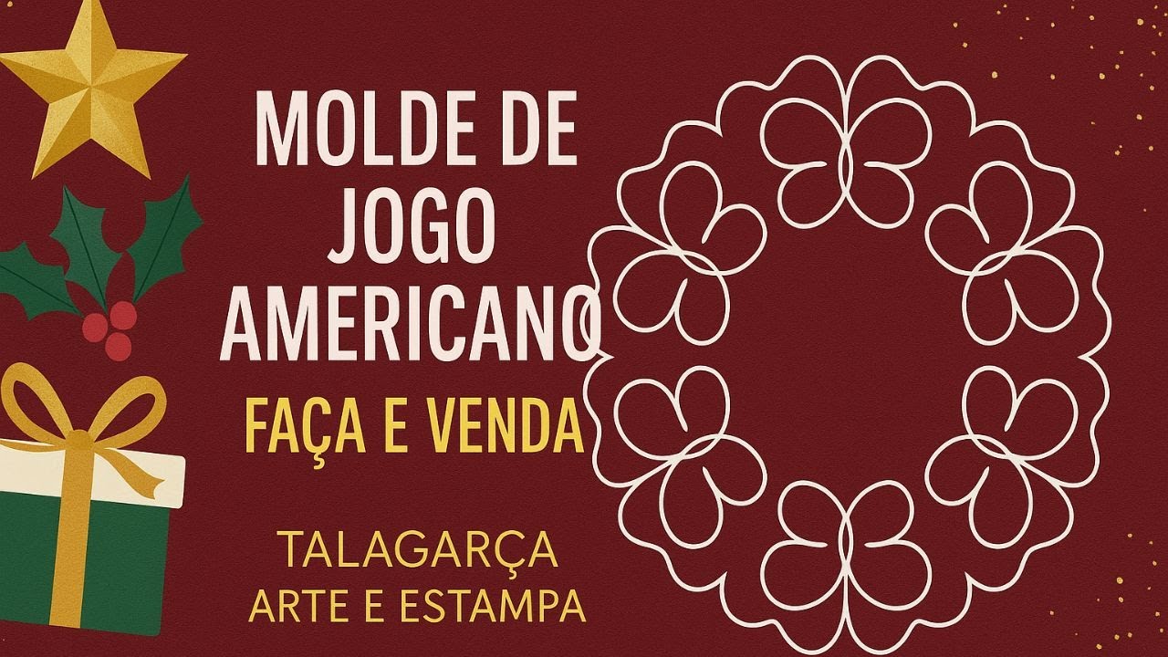 MOLDE JOGO AMERICANO -  FAÇA E VENDA