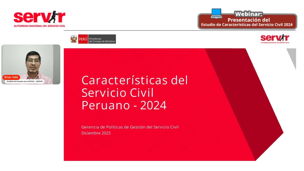 Webinar: presentación Estudio de Características del Servicio Civil 2024