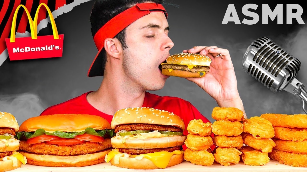 ASMR DAS COMIDAS MAIS FAMOSAS DO MCDONALDS! (GOSTO DEMAIS)