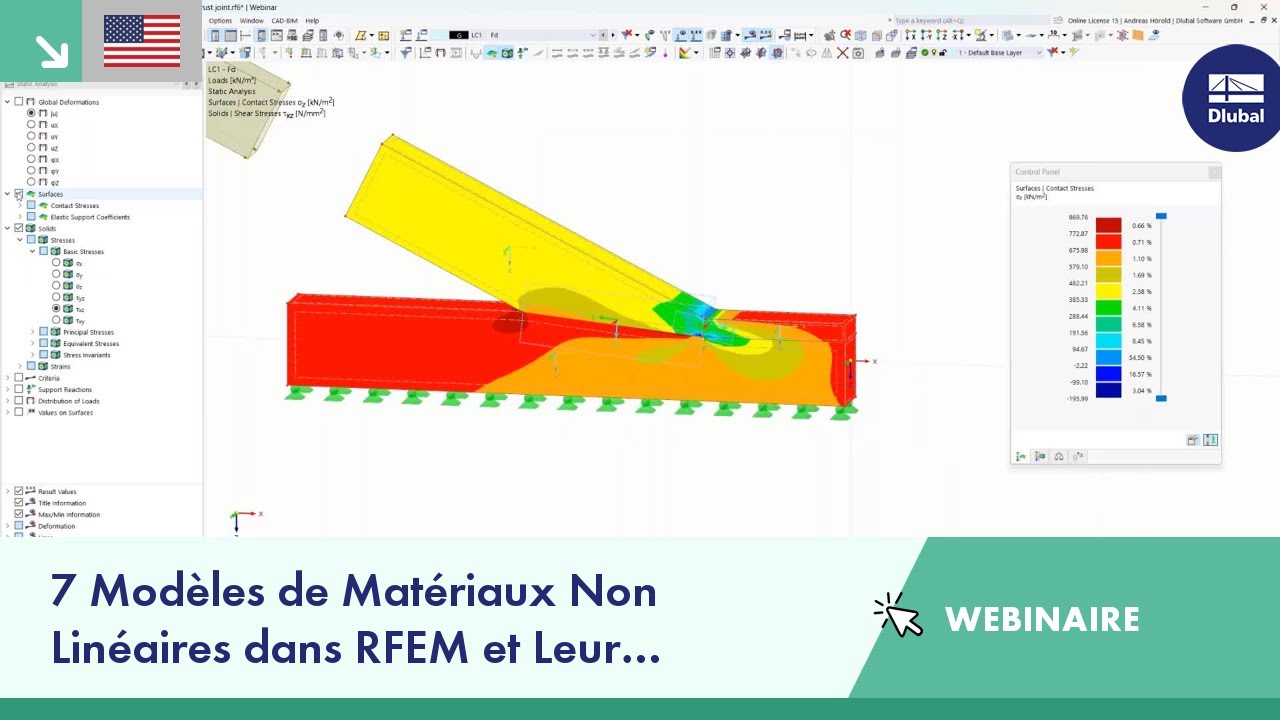 [EN] Webinaire, | 7 Modèles de Matériaux Non Linéaires dans RFEM et Leur Application