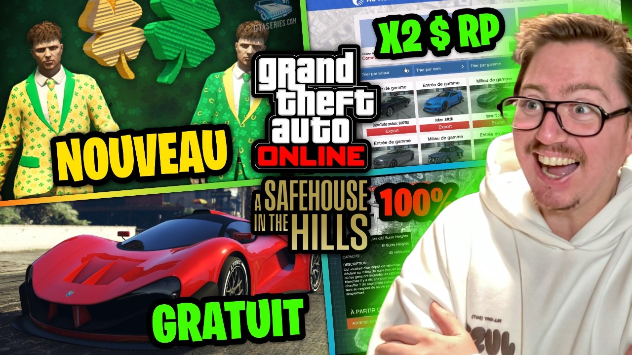 NOUVEAUX CONTENUS, 1500 000 $ OFFERT, PROMO DU 12/03 GTA5 ONLINE !!