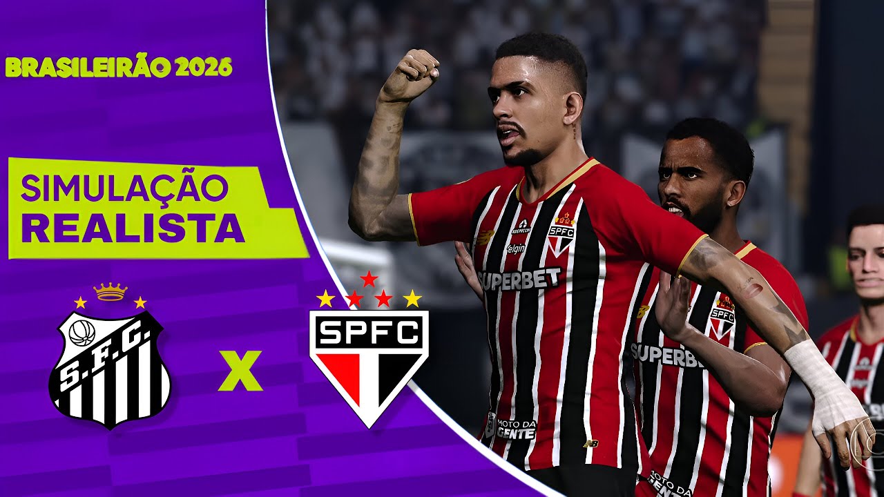 Santos x São Paulo | Brasileirão 2026 | 2ª Rodada | Simulação Em 4K60FPS