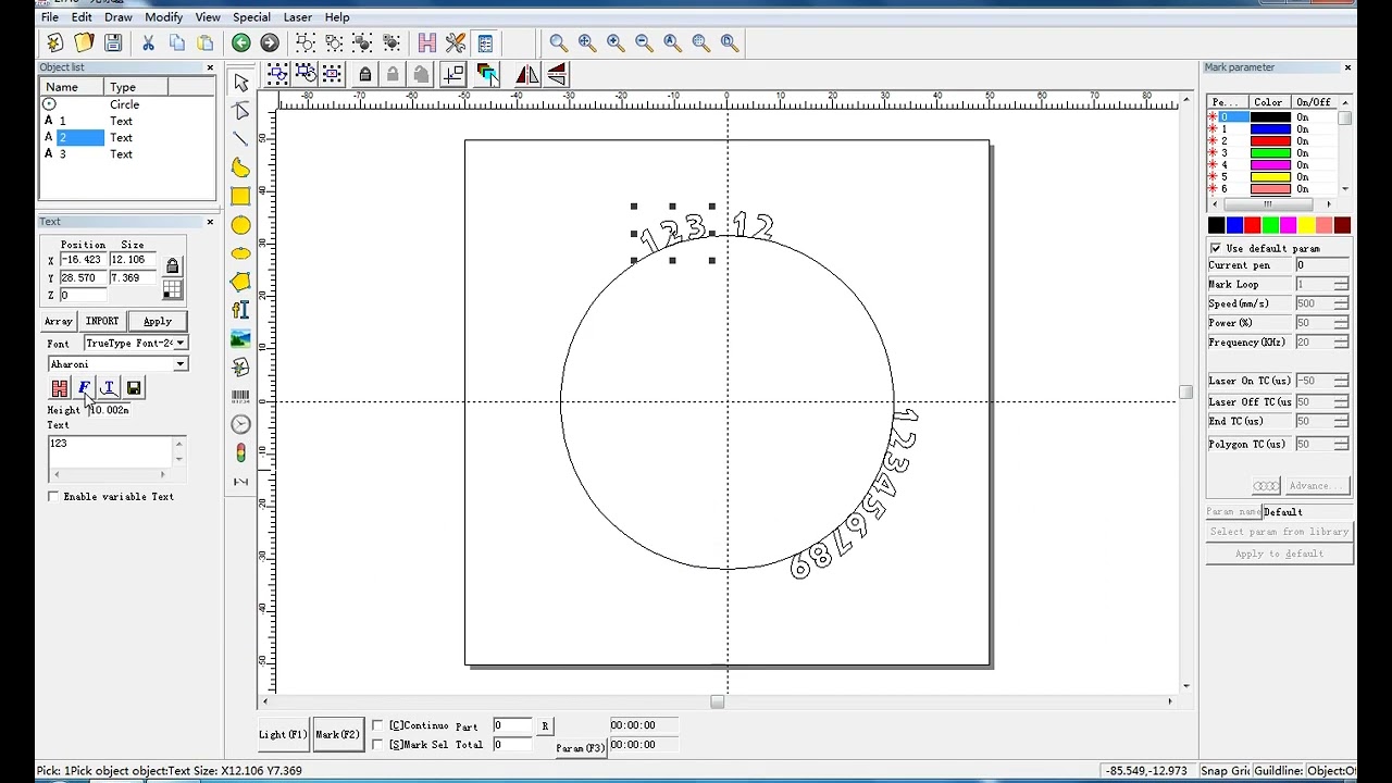 laser marking machine for Average marking circle content
