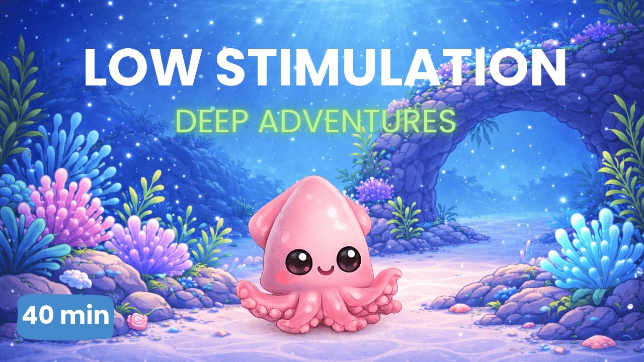 Low Stimulation Aquarium  | Brahms’ Lullaby Inspired Calm Video for Babies (40 Minutes)