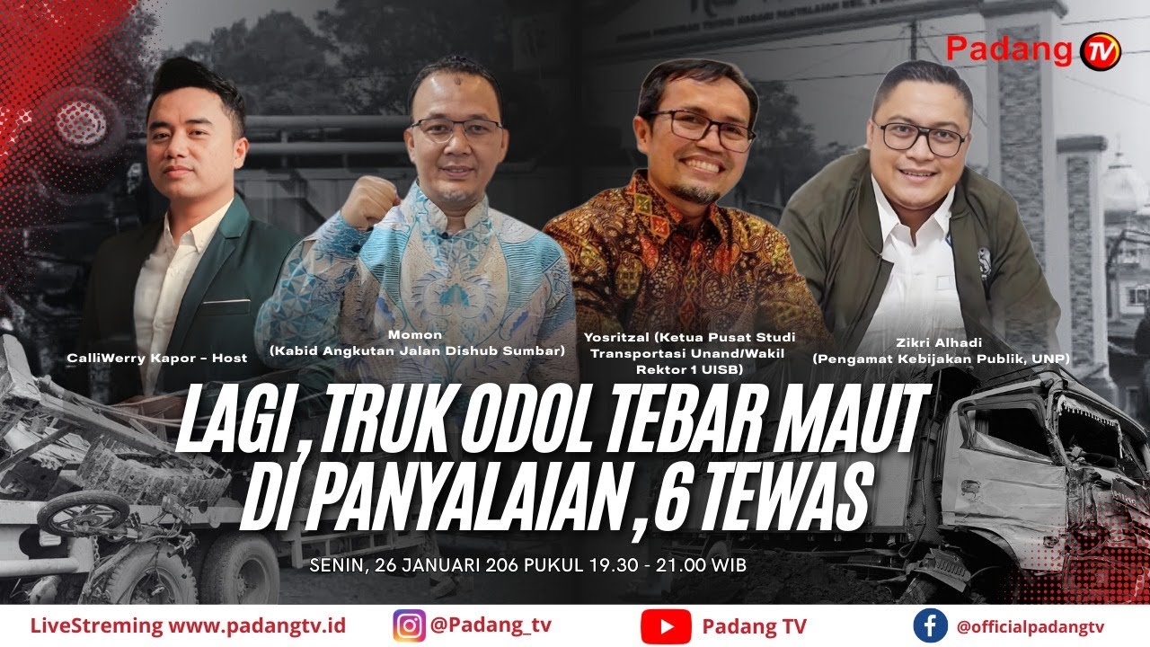 🔴LIVE : Dialog Detak Sumbar - Trailer Muatan Pupuk Rem Blong Tabrak Truk, Motor dan Pejalan Kaki