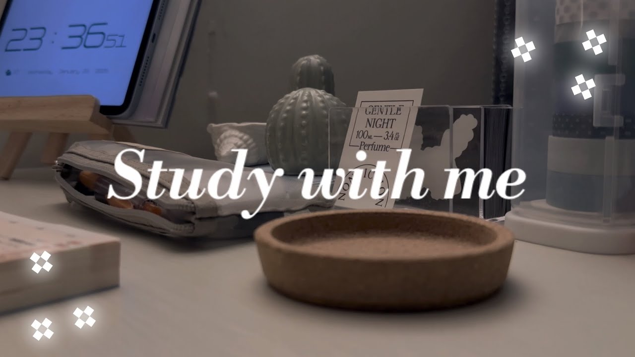 STUDY WITH ME 🌙【寝る前30分の勉強時間/一緒に勉強しよう/勉強BGM】