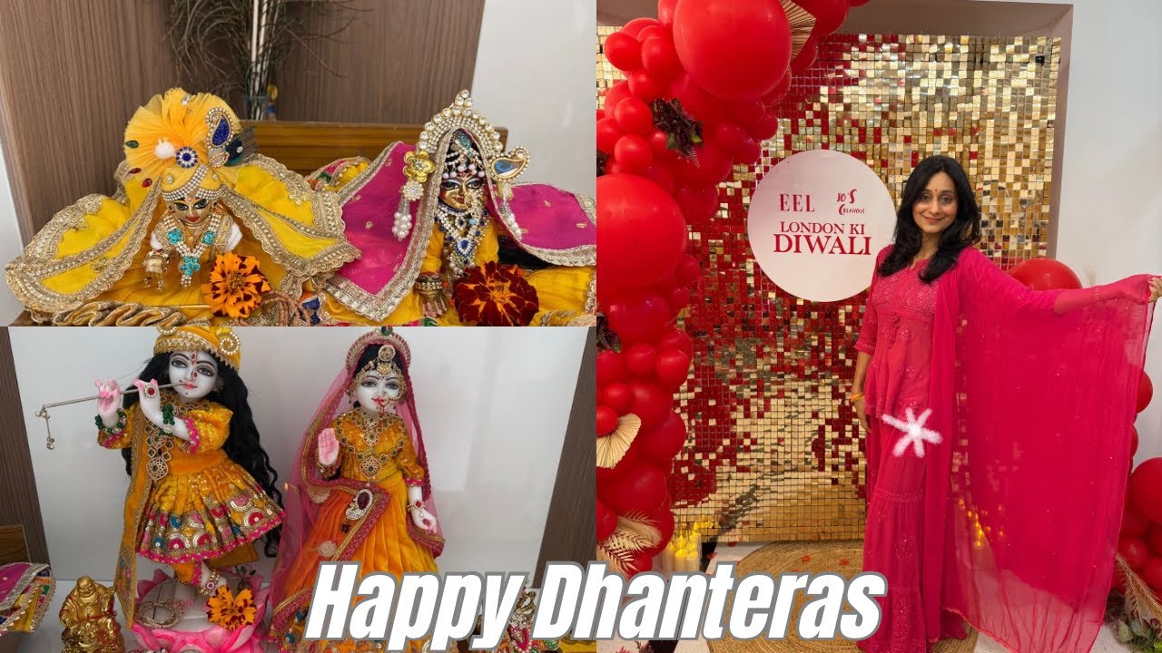 Dhanteras Vlog | Mandir Decoration, Shopping, Family Pooja & Diwali Party | Namastay London