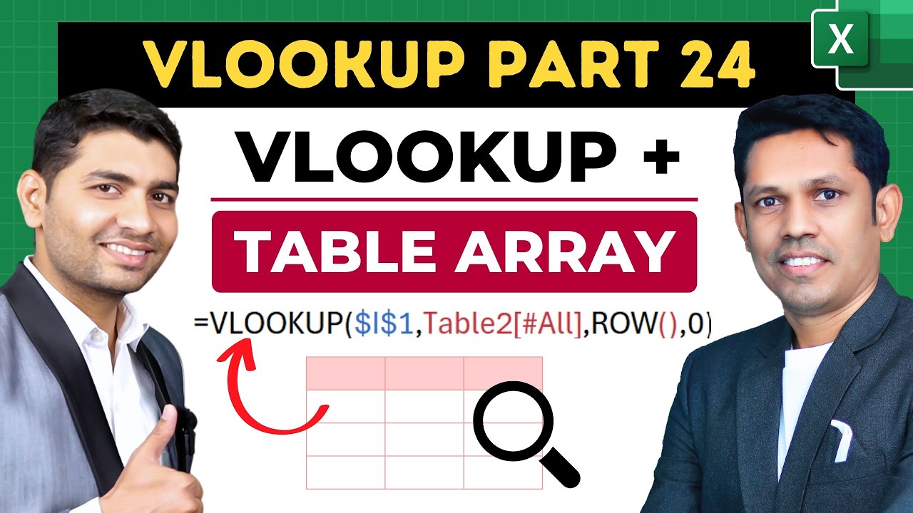 How to Use Table Arrays in VLOOKUP for Efficient Data Lookup (PART 24)
