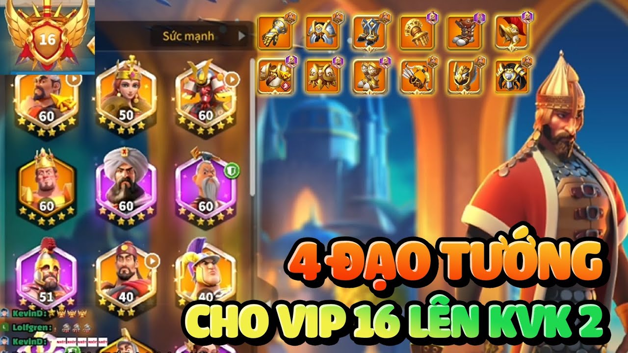 Tư Vấn L&ecirc;n 4 Đạo Tướng Đ&aacute;nh KvK 2 Tiết Kiệm Trọc V&agrave;ng C&ograve;n L&ecirc;n Tướng Chinh Phạt Rise of Kingdoms