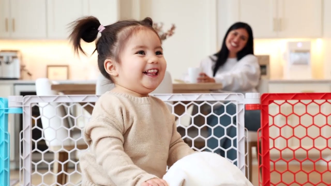 2-in-1 Plastic Play Yard & Safety Gate