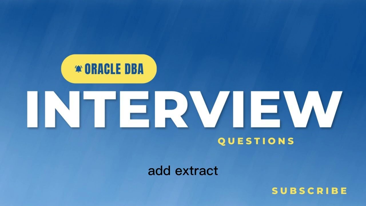 Oracle DBA Goldengate  Interview questions and answers