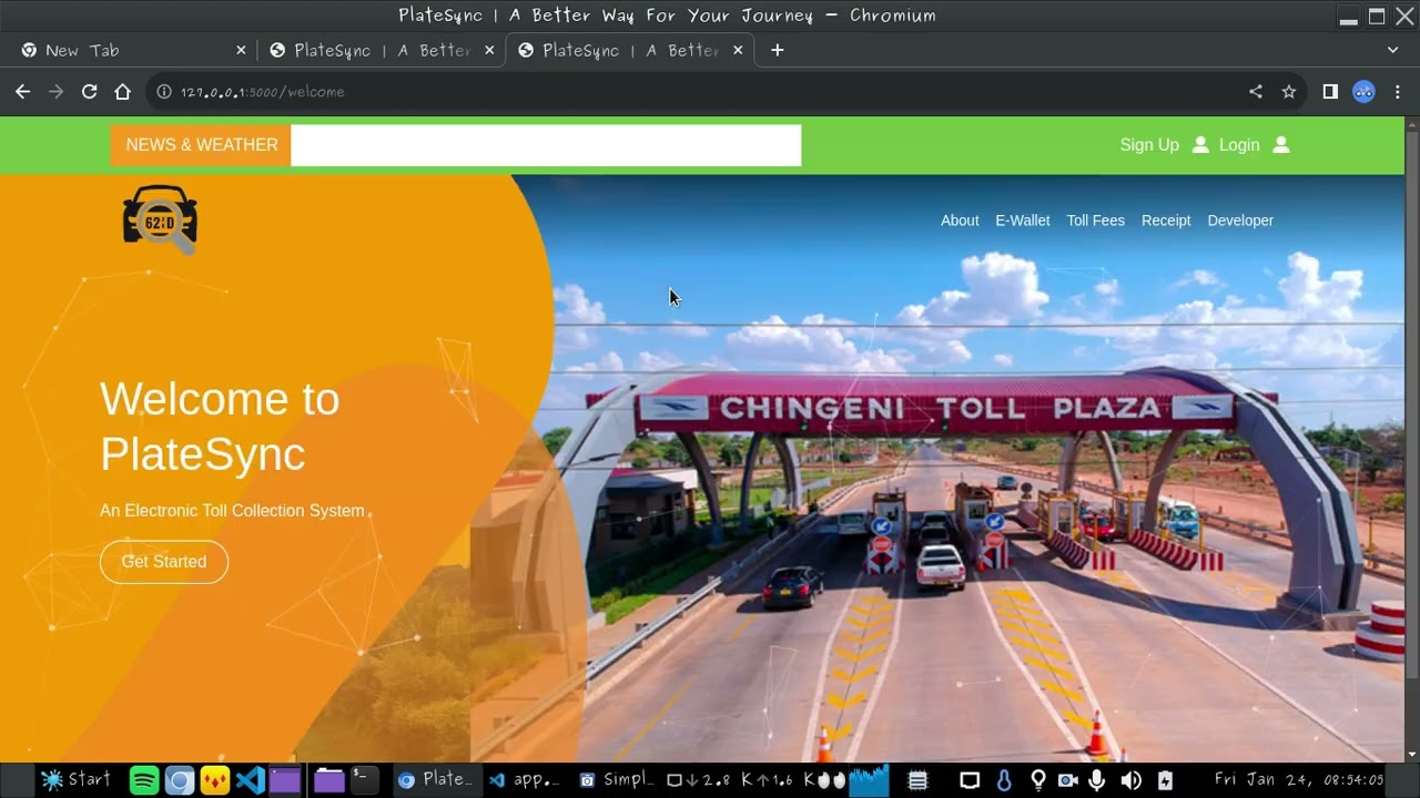 PlateSync: Electronic Toll Collection System with ANPR (Automatic Number Plate Recognition)