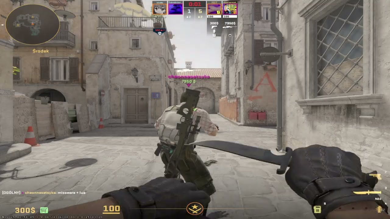 RAGE BOT CHEATER HVH WINGMAN CS2 UPSIDE DOWN SYNDROME