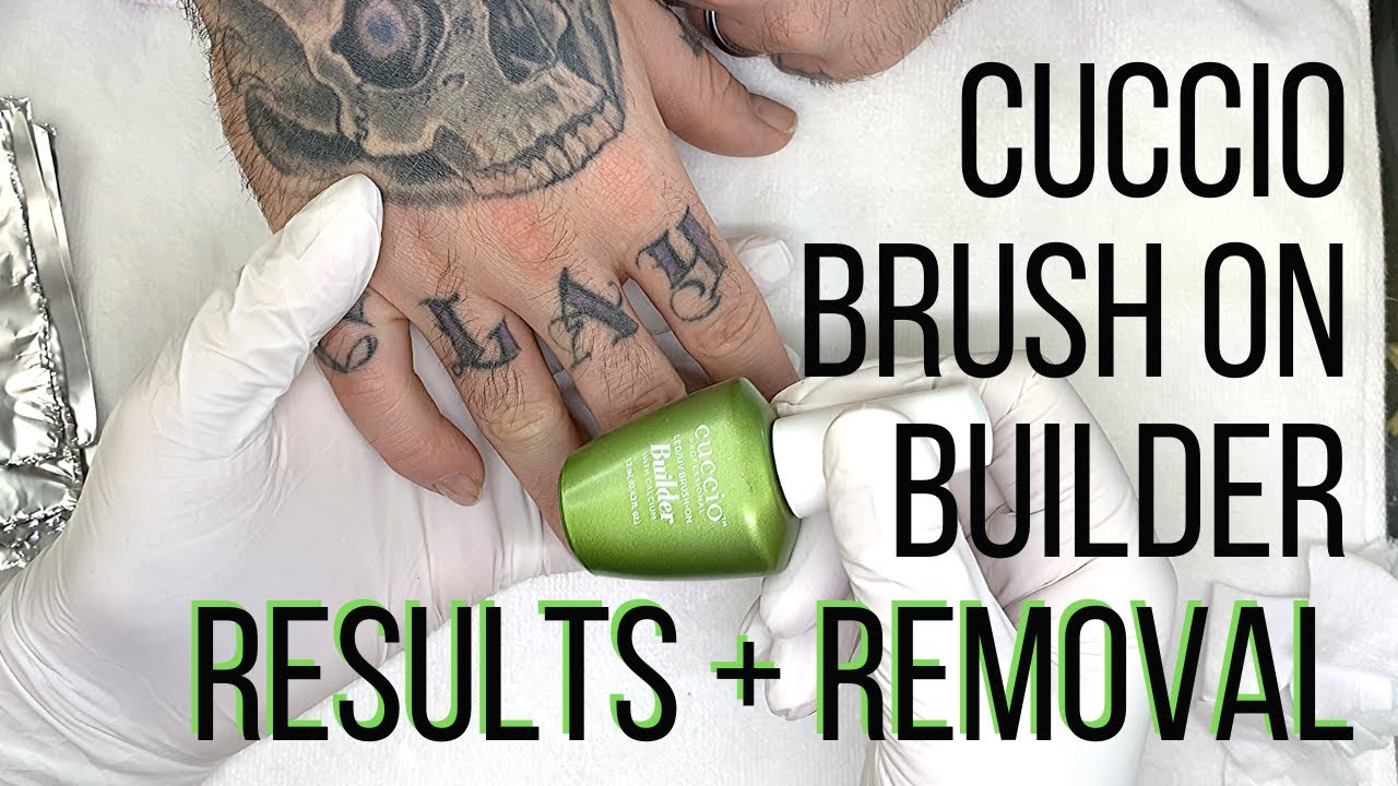 CUCCIO BRUSH ON BUILDER. 2 WEEK WEAR TEST RESULTS and REMOVAL! [IMPRESSIVE]