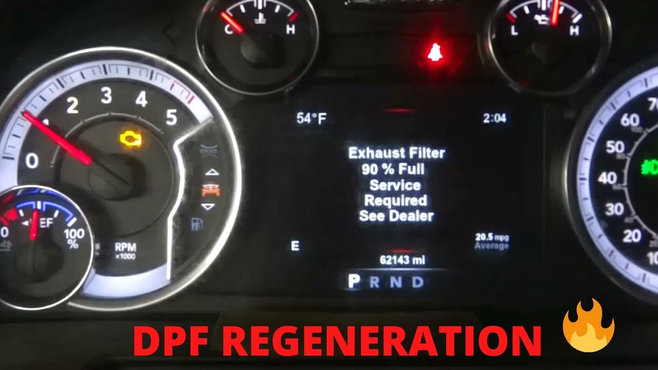 DODGE RAM: P24A4 Засорение сажевого фильтра — выхлопной фильтр заполнен на 90% / Как восстановить...