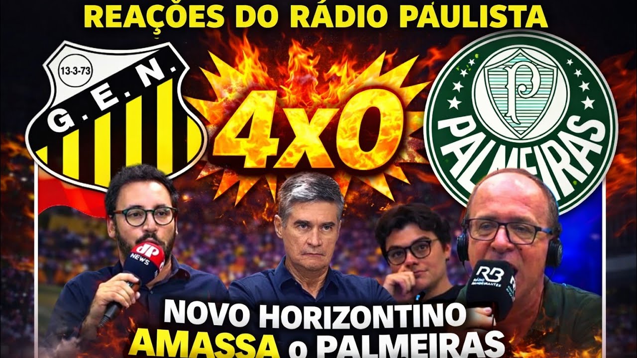 Reações do Rádio Paulista | Novo Horizontino  4 × 0 Palmeiras | Paulistão 2026
