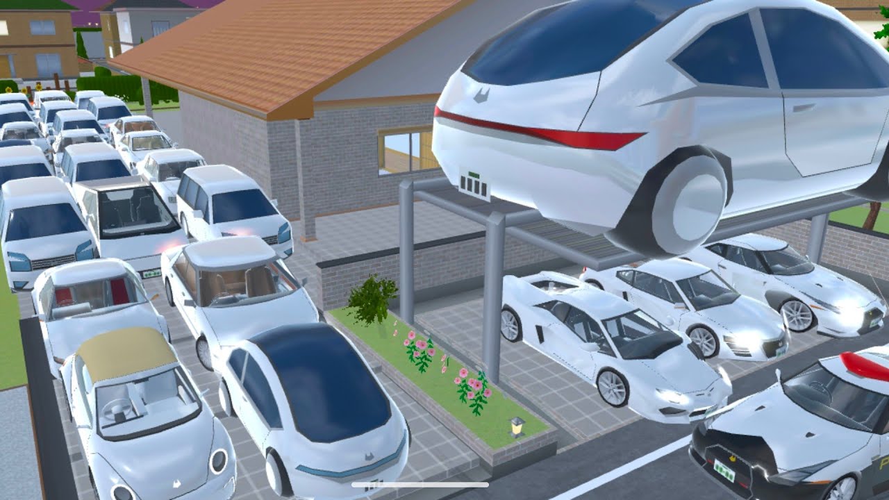 COLLECT ALL WHITE 🤍 SUPER CAR'S 😱😍 COLLECTION ✨AT GIRLS HOME 🏠 //SAKURA SCHOOL SIMULATOR GAME 🎮✅😘😎