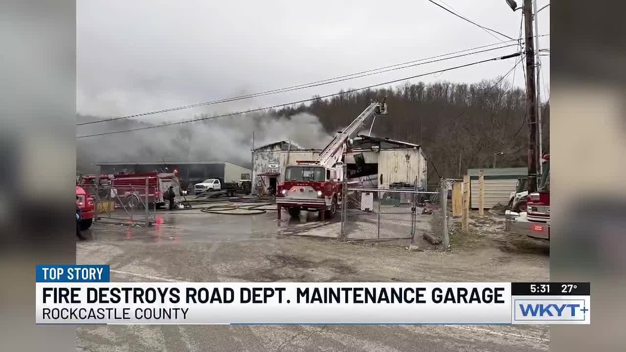 Fire destroys road department maintenance garage